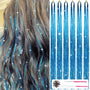 Glitzernde Haarsträhnen Extensions - 1200+ Strähnen Set-Himmelblau-Luzern Mode