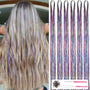 Glitzernde Haarsträhnen Extensions - 1200+ Strähnen Set-Regenbogen-Luzern Mode