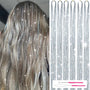 Glitzernde Haarsträhnen Extensions - 1200+ Strähnen Set-Silber-Luzern Mode