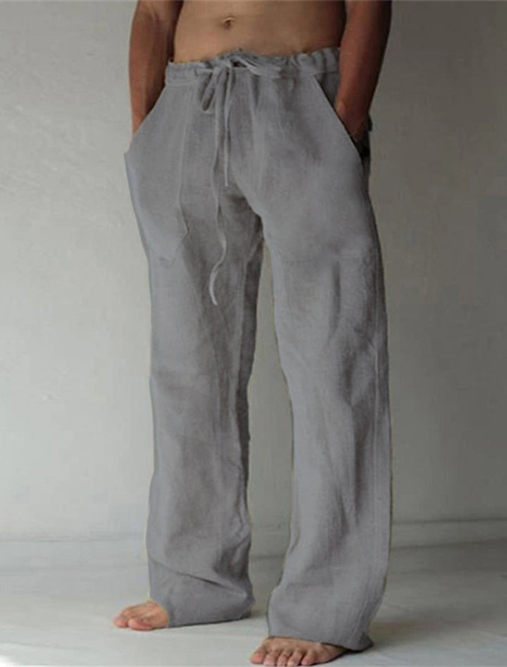 Lässige Herren Leinenhose mit weitem Schnitt für den Sommer – Elias