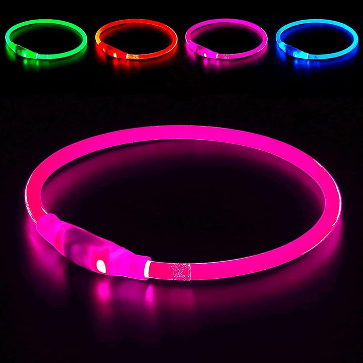 Hundehalsband | LED Sicher Sichtbar Wiederaufladbar USB Langlebig-Luzern Mode