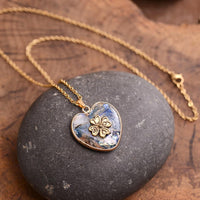 Kette mit Herzanhänger | Kleeblatt | Glück | Regalith | Positiv-Blau-Luzern Mode