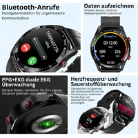 Herren Smartwatch mit Fitness-Tracker und Herzfrequenzmesser-Luzern Mode