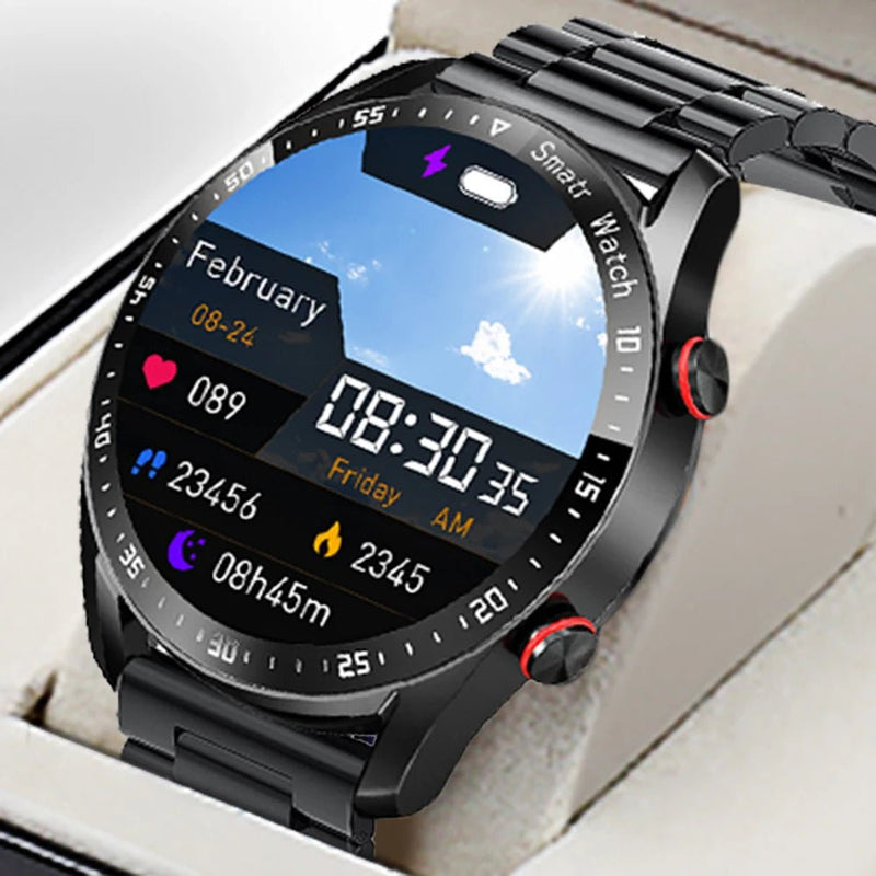 Herren Smartwatch mit Fitness-Tracker und Herzfrequenzmesser-Luzern Mode
