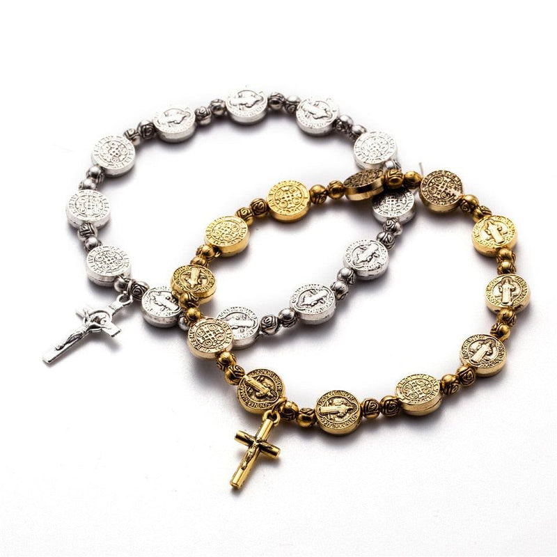 Armband für Damen und Herren | Gold | Silber | Christliches Kreuz-Luzern Mode