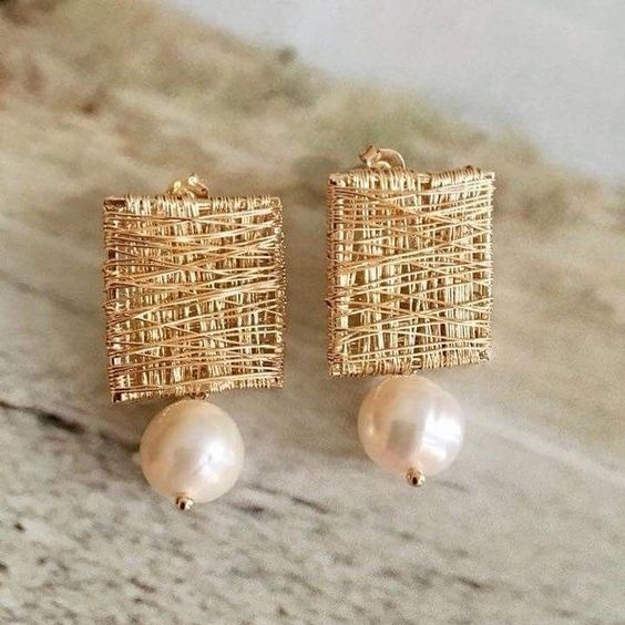 Perlenohrringe | Gold Elegant Ausgewogen Stilvoll Subtil Vielseitig-Luzern Mode
