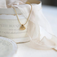 Goldene Kette | Jakobsmuschel-Anhänger Stilvoll Einzigartig Langlebig Elegant-Luzern Mode