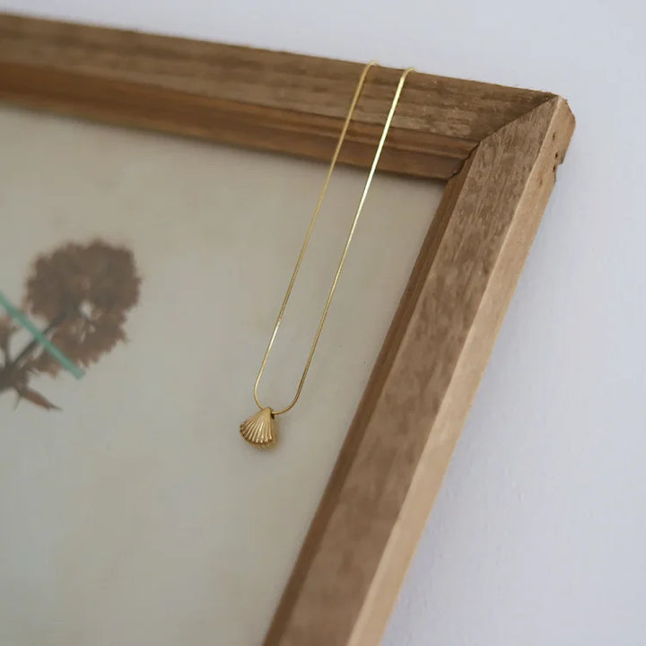 Goldene Kette | Jakobsmuschel-Anhänger Stilvoll Einzigartig Langlebig Elegant-Luzern Mode