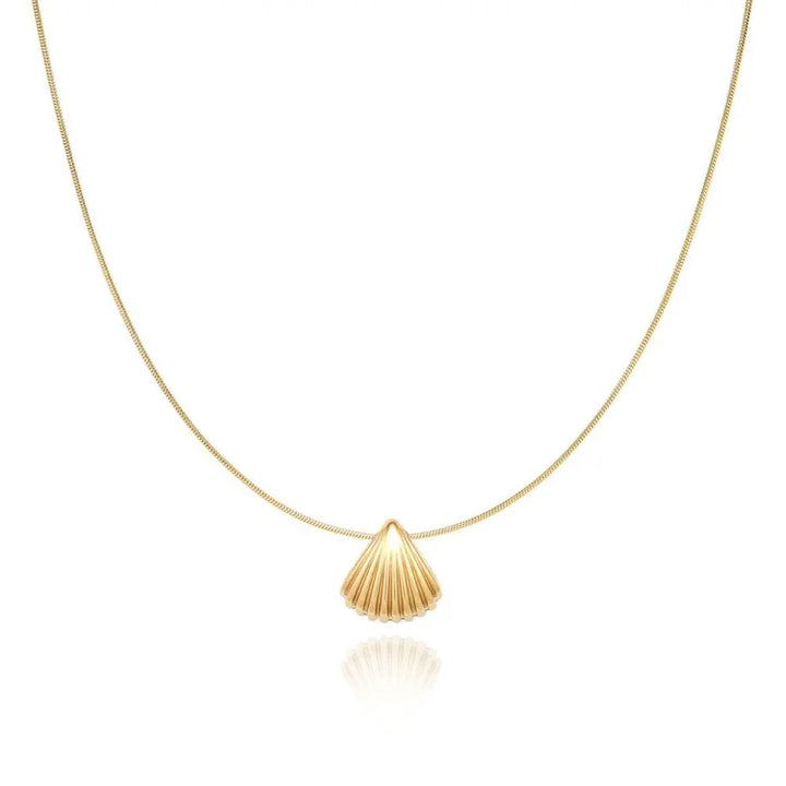 Goldene Kette | Jakobsmuschel-Anhänger Stilvoll Einzigartig Langlebig Elegant-Luzern Mode