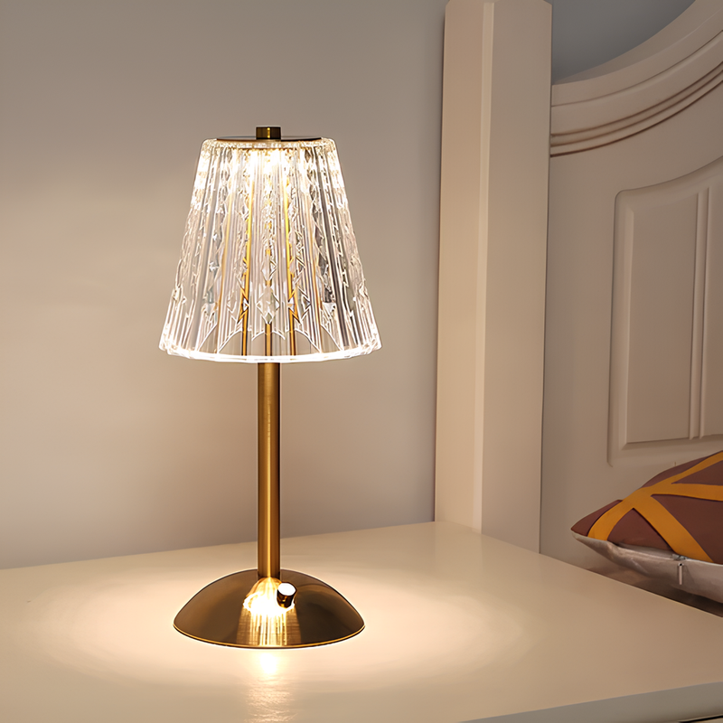 Kristall-Tischlampe | Gold | USB | Aufladbar | LED | 15W | Dimmbar-Luzern Mode