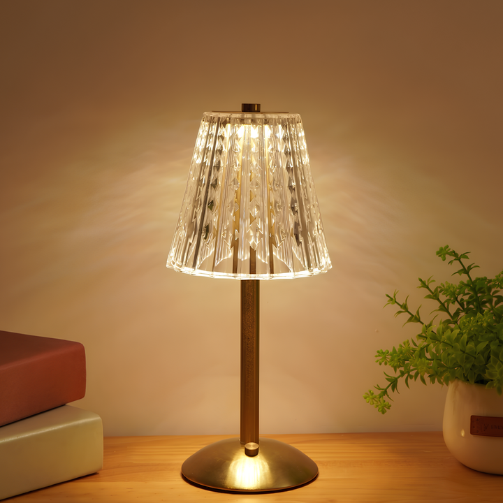 Kristall-Tischlampe | Gold | USB | Aufladbar | LED | 15W | Dimmbar-Luzern Mode
