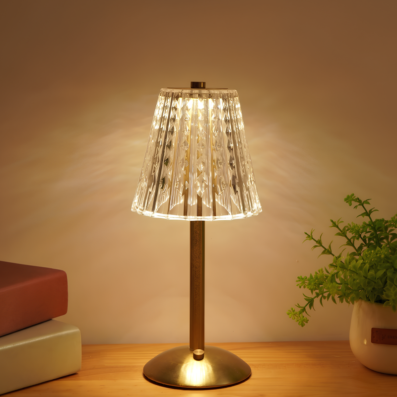 Kristall-Tischlampe | Gold | USB | Aufladbar | LED | 15W | Dimmbar-Luzern Mode