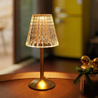 Kristall-Tischlampe | Gold | USB | Aufladbar | LED | 15W | Dimmbar-Vintage-Luzern Mode