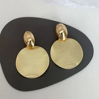 Goldene Ohrringe | Rund Anhänger Vergoldet Stilvoll Modern Einzigartig Langlebig-Luzern Mode