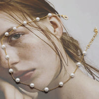 Goldene Perlenkette | Verstellbar Stilvoll Klassisch Langlebig Eleganz-Luzern Mode