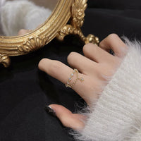 Goldener Ring | Kette Hexagram Stilvoll Einzigartig Langlebig Vielseitig-Luzern Mode