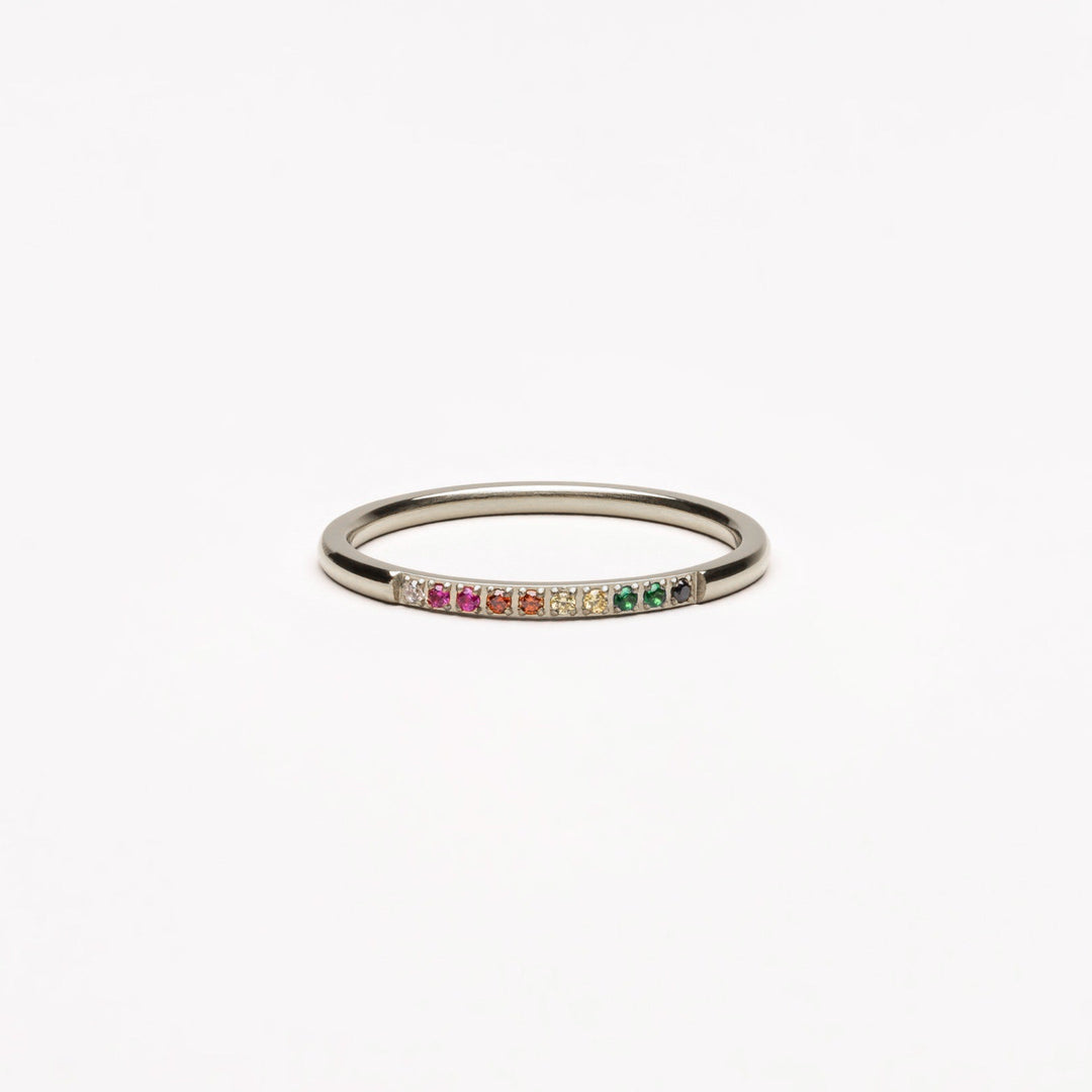 Damenring | Gold | Bunte Steine | Zeitlos | Stilvoll-6-Silber-Luzern Mode
