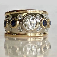 Goldener Ring | Zirkonia Einlage Handgefertigt Stilvoll Strahlend Langlebig-6-Luzern Mode
