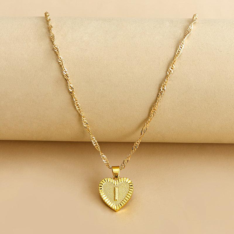 Halskette mit Herz Anhänger | Initiale | Liebe | Gold | Stilvoll | Langlebig | Geschenk-I-Luzern Mode