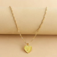 Halskette mit Herz Anhänger | Initiale | Liebe | Gold | Stilvoll | Langlebig | Geschenk-S-Luzern Mode