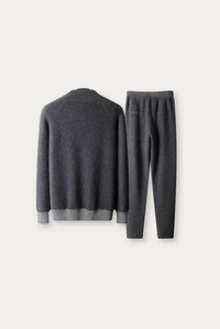 Herren Kaschmir Merinowolle Set | 2-teilig | Handwäsche | Weich | Locker fallend-Luzern Mode