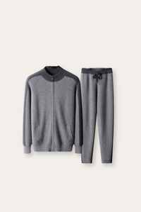 Herren Kaschmir Merinowolle Set | 2-teilig | Handwäsche | Weich | Locker fallend-S-Luzern Mode