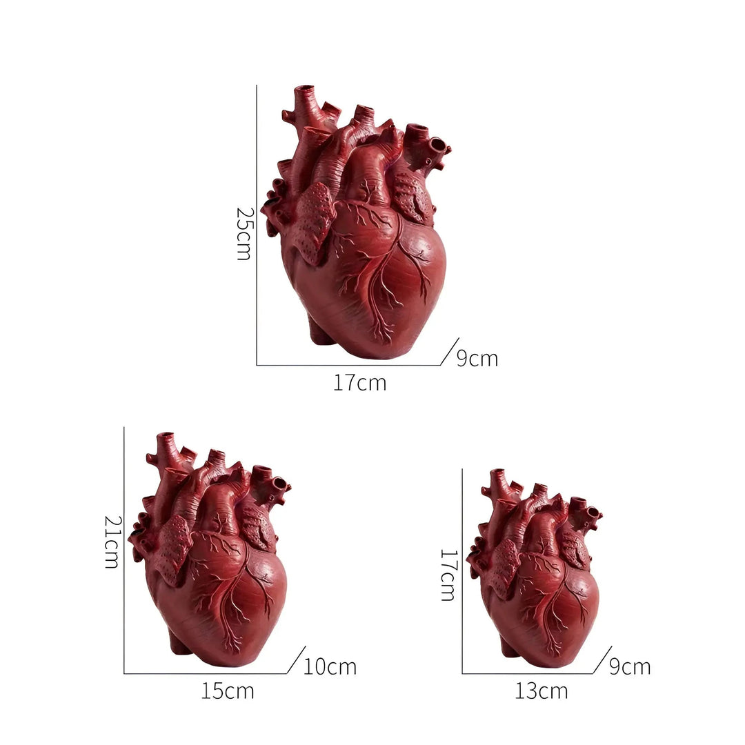 Herzförmige Vase | Anatomisch Griechisch Stilvoll Einzigartig Harz Langlebig-Luzern Mode