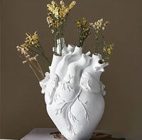 Herzförmige Vase | Anatomisch Griechisch Stilvoll Einzigartig Harz Langlebig-Weiß-Luzern Mode