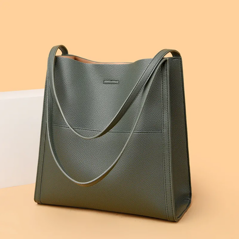 Luxuriöse Damen Lederhandtasche - Elegante Schultertasche-Grün-Luzern Mode