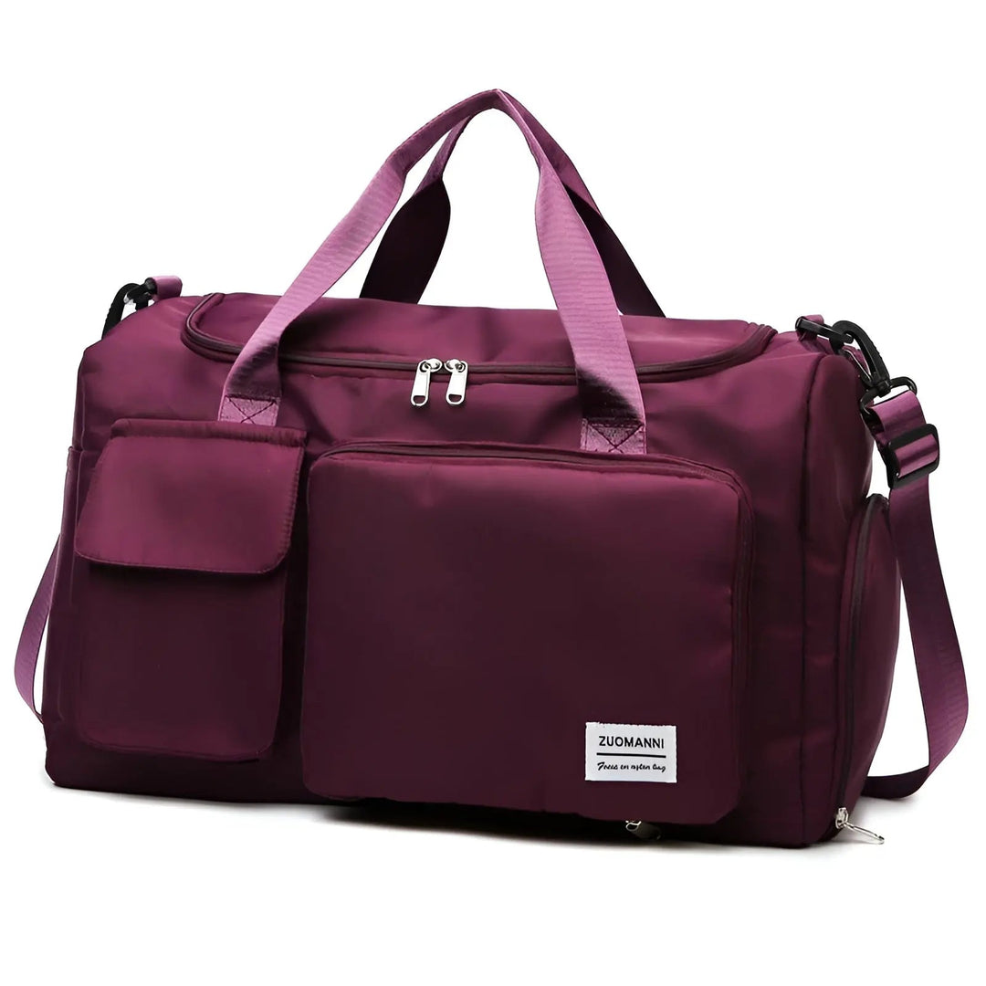 Hochwertige Reisetasche mit großem Stauraum und Fächern-Bordeauxrot-Luzern Mode