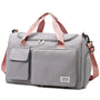 Hochwertige Reisetasche mit großem Stauraum und Fächern-Grau Rosa-Luzern Mode