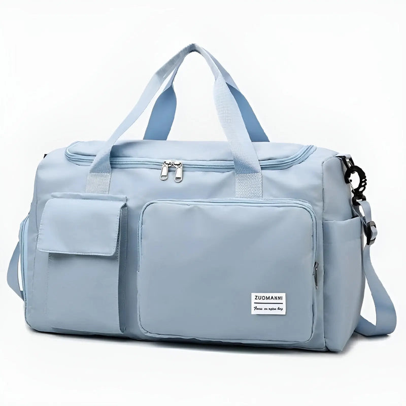 Hochwertige Reisetasche mit großem Stauraum und Fächern-Himmelblau-Luzern Mode