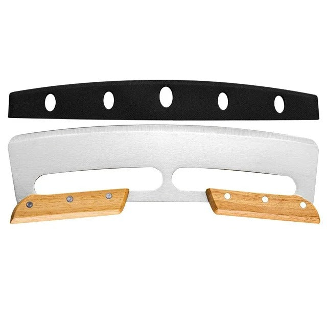 Pizzaschneider | Groß | Holzgriff | 35 cm | Spülmaschinenfest | Edelstahl-Luzern Mode