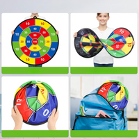 Kinder-Dartboard | Klettverschluss | Doppelseitig | Groß | Langlebig | Interaktiv-Luzern Mode