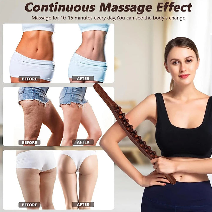 Massage-Stab | Gua Sha | Holz | Wohlbefinden | Entspannend | Langlebig | Vielseitig-Luzern Mode