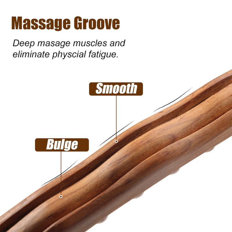 Massage-Stab | Gua Sha | Holz | Wohlbefinden | Entspannend | Langlebig | Vielseitig-Luzern Mode