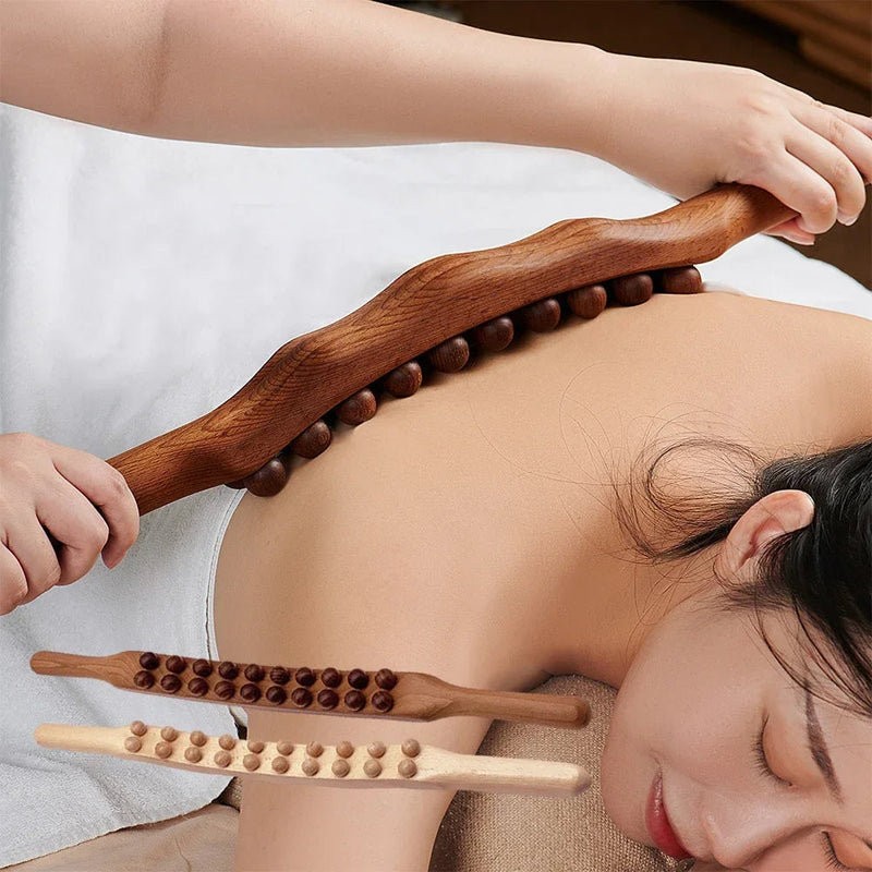Massage-Stab | Gua Sha | Holz | Wohlbefinden | Entspannend | Langlebig | Vielseitig-Helles Holz-Luzern Mode