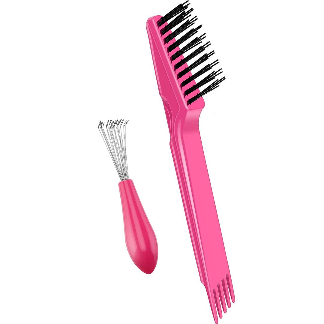 Haarbürsten Reinigungsset | 2-teilig Praktisch Effizient Langlebig-Rosa-Luzern Mode