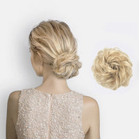 Haarverlängerung Scrunchie | Schnell | Einfach | Synthetisch | Weich-Blond Mix-Luzern Mode