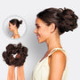 Haarverlängerung Scrunchie | Schnell | Einfach | Synthetisch | Weich-Donkerbruin-Luzern Mode