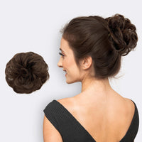 Haarverlängerung Scrunchie | Schnell | Einfach | Synthetisch | Weich-Mokka-Luzern Mode