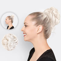 Haarverlängerung Scrunchie | Schnell | Einfach | Synthetisch | Weich-Platinum-Luzern Mode