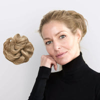 Haarverlängerung Scrunchie | Schnell | Einfach | Synthetisch | Weich-Sandblond-Luzern Mode