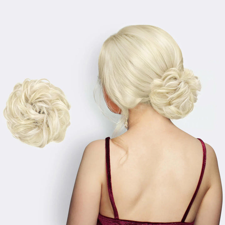 Haarverlängerung Scrunchie | Schnell | Einfach | Synthetisch | Weich-Sommerblond-Luzern Mode