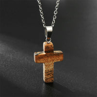 Halskette mit Kreuz | Natürliche Edelsteine | Silber | Stilvoll-Jade-Luzern Mode