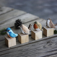 Vogelfigur | Handgefertigt Holz Langlebig Stilvoll Stimmungsvolles Design Einzigartig-Luzern Mode