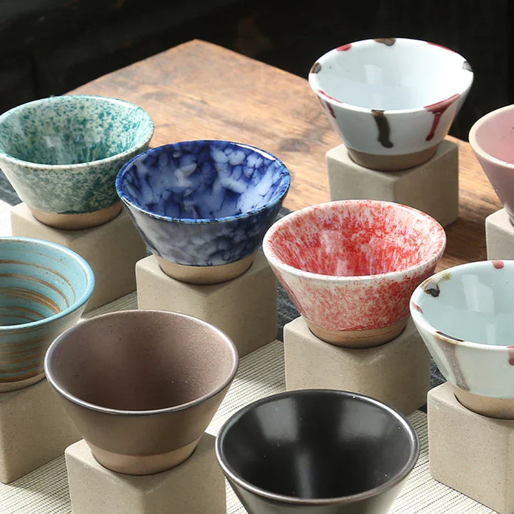 Japanische Teetasse | Handgefertigt Stilvoll Langlebig Keramik Vielseitig-Luzern Mode
