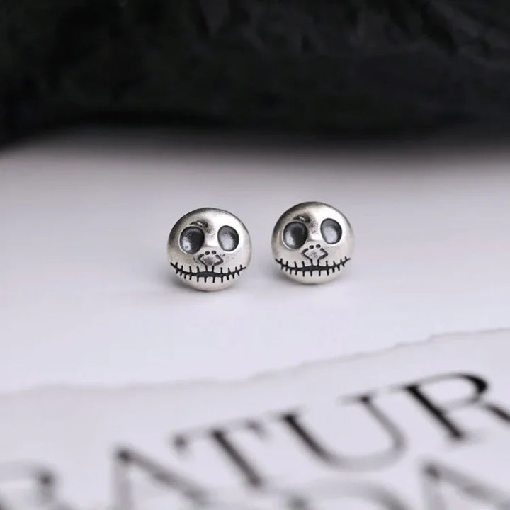 Ohrringe | Kürbis Schädel Silber Langlebig Einzigartig Halloween Auffällig-Luzern Mode