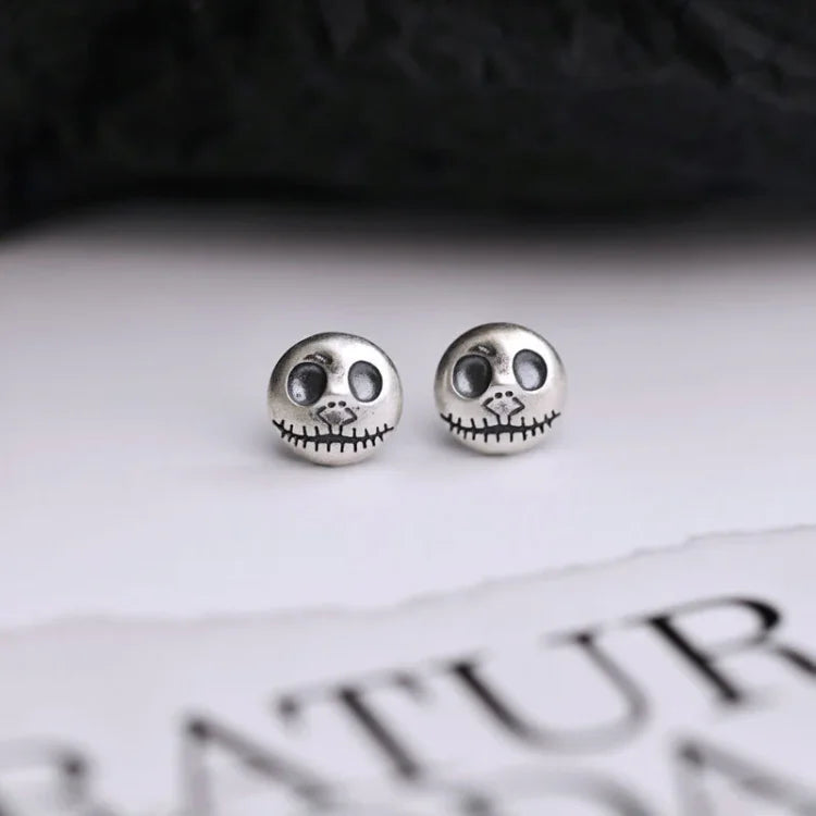Ohrringe | Kürbis Schädel Silber Langlebig Einzigartig Halloween Auffällig-Luzern Mode