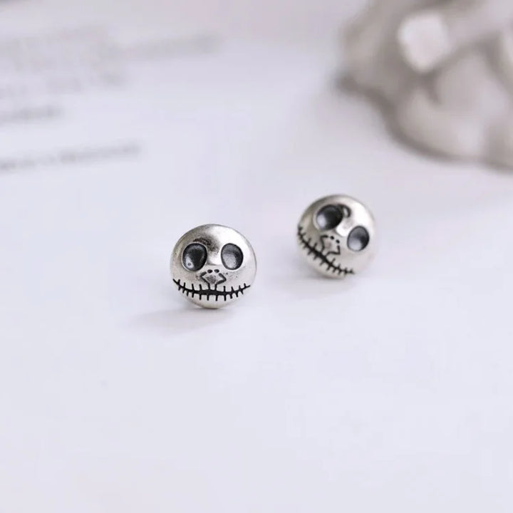Ohrringe | Kürbis Schädel Silber Langlebig Einzigartig Halloween Auffällig-Luzern Mode